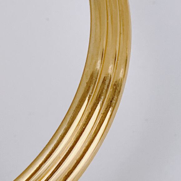 Vintage Signed Trifari 1960s Bangle Bracelet Multi-Strand Mid Century Gold Tone - Picture 11 of 11
